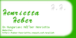 henrietta heber business card